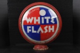 Atlantic White Flash Gas Pump Globe