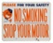 Union 76 No Smoking Stop Your Motor Sign