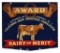 California Dairy Industries Award Hanging Sign