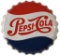 Pepsi Cola Diecut Bottle Cap Sign