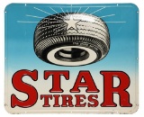 Rare Star Tires Embossed Sign