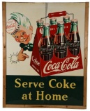 Rare Coca Cola Billboard Sign With Sprite Boy