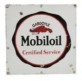 Mobiloil Gargoyle Certified Service Sign