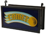 Comet Lighted Glass Hanging Sign