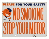 Union 76 No Smoking Stop Your Motor Sign