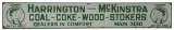 Harrington- McKinstra Coal-Coke-Wood-Stokers Horizontal Sign Freeport Illinois