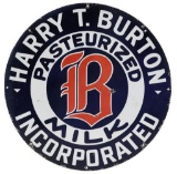 Harry T. Burton Pasteurized Milk Sign