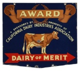 California Dairy Industries Award Hanging Sign