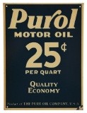 Purol Motor Oil 25 Cents Per Quart Pricer Sign