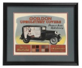 Gordon Upholstery Covers Framed Advertisement