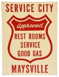 Service City Maysville Approved Rest Room Service Sign