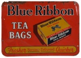 Blue Ribbon Tea Bags Sign