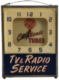 GE Electronic Tubes TV & Radio Service Clock