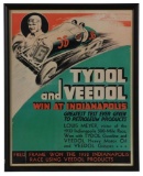 Tydol 7 Veedol Win At Indianapolis Framed Poster