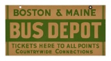 Boston & Maine Bus Depot Hanging Sign