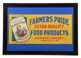 Farmers Pride Food Products Framed Banner