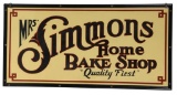 Mrs. Simmons Home Bake Shop Sign