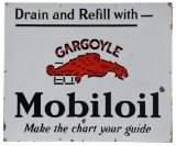 Drain And Refill With Mobiloil Gargoyle Sign