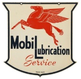 Rare Mobil Lubrication Shield Sign