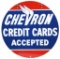 Chevron Credit Cards Accepted Sign