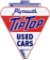 Rare Plymouth Tip Top Used Cars Diecut Sign