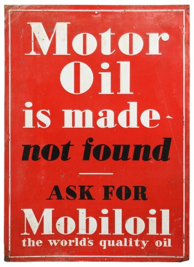 Mobil Motor Oil Sign