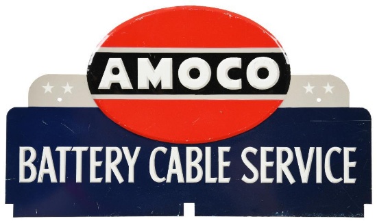 Amoco Battery Cable Service Sign