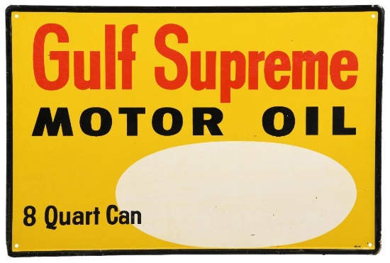 Gulf Supreme Motor Oil Sign