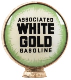 Associated White Gold Gasoline Globe 15