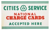 Cities Service Charge Cards Sign