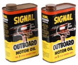 Lot Of 2 Signal Outboard Cans