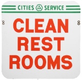 Cities Service Clean Restrooms Sign