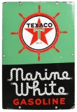Texaco Marine White Gas Pump Plate
