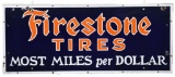 Firestone Tires Most Miles Per Dollar Sign