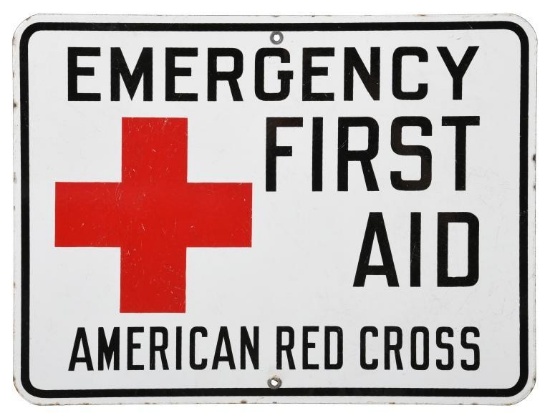 Emergency First Aid American Red Cross Sign