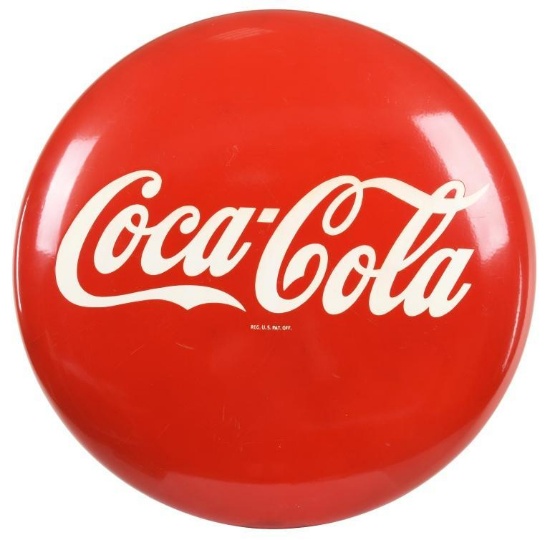 Coca Cola Porcelain Button Sign