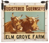 Registered Guernseys Elm Grove Farm Hanging Sign