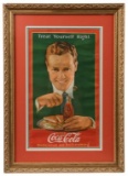 Framed 1920's Coca Cola Poster