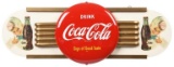 Coca Cola Wood Sign W/Button