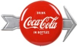 Drink Coca Cola In Bottles Button W/Arrow