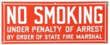 No Smoking By Order Of State Fire Marshal Sign