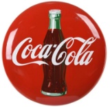 Coca Cola Button W/Bottle