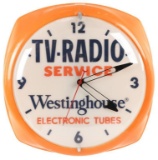 Westinghouse TV-Radio Service Lighted Clock