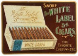 White Label 5 Cent Cigar Sign