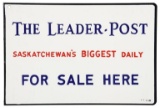 The Leader-Post For Sale Here Flange Sign NOS