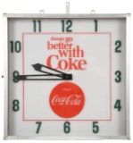 Large Square Coca Cola Clock