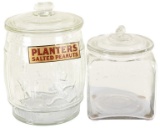 Pair Of Planters Peanut Jars