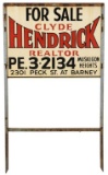 For Sale Clyde Hendrick Realtor Sign