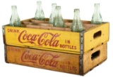 Pair Of Coca Cola Crates W/Six Bottles