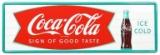 Coca Cola Sign Of Good Taste Horizontal Sign With Bottle & Fishtail